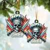 Joyccorners Custom Name Ornament, Skull Chef 2D Flat LM2111