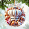 Joycorners Custom Name Ornament, Christmas Sweet Chef 2D Flat LM2211