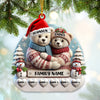 Joycorners Custom Name Family Bear Christmas Ornament, Family Christmas Gift 2D Flat LM2111