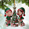 Joycorners Custom Name and Photo Couple Ornament, Couple Christmas Tree Gift 2D Flat LM2111