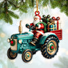 Joycorners Custom Name Santa Truck Ornament, Santa Christmas Gift Decoration 2D Flat LM2111