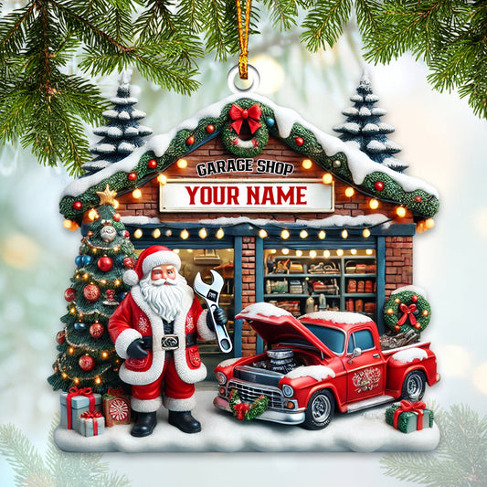Joycorners Garage Shop Home Decor Christmas Ornament, Personalized Ornament 2D Flat LM2211