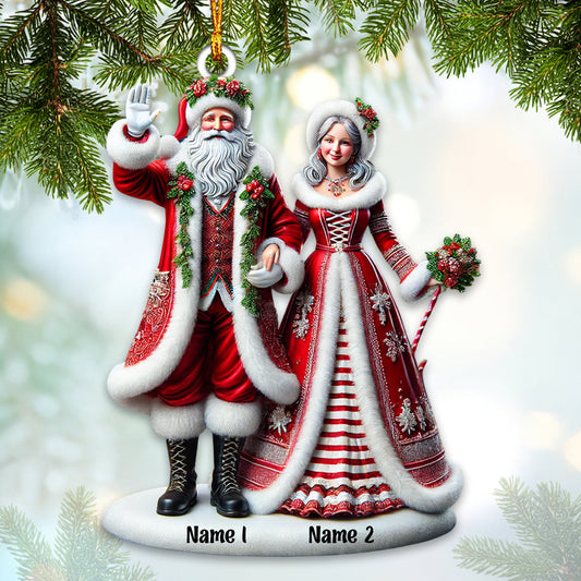 Joycorners Couple Home Decor Christmas Ornament, Personalized Ornament 2D Flat LM2211