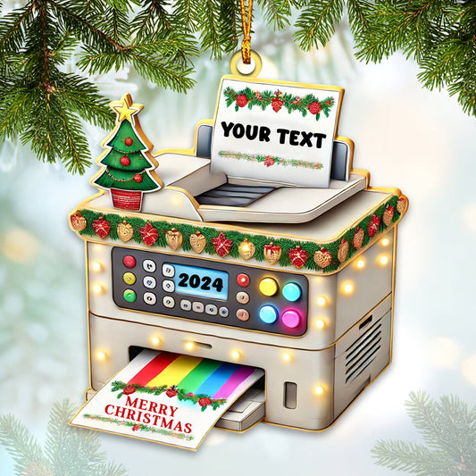 Joycorners Christmas Fax Machine Home Decor Christmas Ornament, Personalized Ornament 2D Flat LM2211