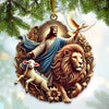 Joycorners Jesus Resurrection Lion Royalty Ornament, Personalized Ornament 2D Flat LM2211