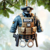 Joycorners Custom Ornament, Police Symbol Ornament, Christmas Decor 2D Flat LM2211