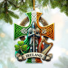 Joycorners Custom Name Ireland Ornament, Christmas Gift for Ireland Lover 2D Flat LM2111