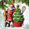 Joycorners Santa Makes Cakes Christmas Ornament, Personalized Ornament 2D Flat LM2211