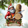 Joycorners Custom Name Carpenter Santa Ornament, Christmas Gift Carpenter 2D Flat LM2211