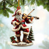 Joycorners Santa Violin Christmas Ornament, Personalized Ornament 2D Flat LM2211