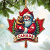 Joycorners Custom Name Ornament, Canada Santa 2D Flat LM2211