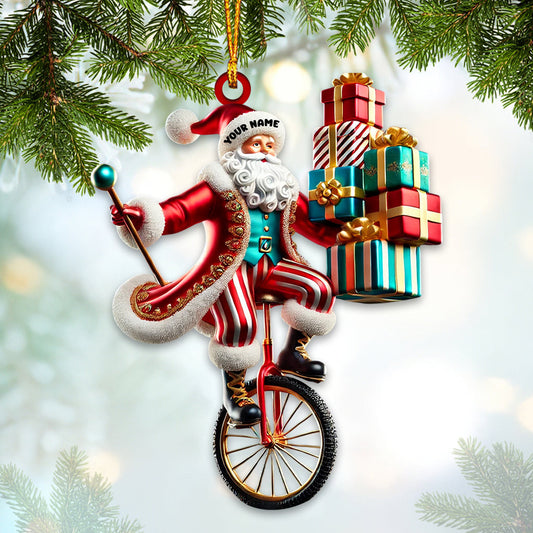 Joycorners Santa Circus Home Decor Christmas Ornament, Personalized Ornament 2D Flat LM2211