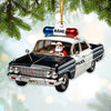 Joycorners Santa Driver Police Car Christmas Ornament, Personalized Ornament 2D Flat LM2211