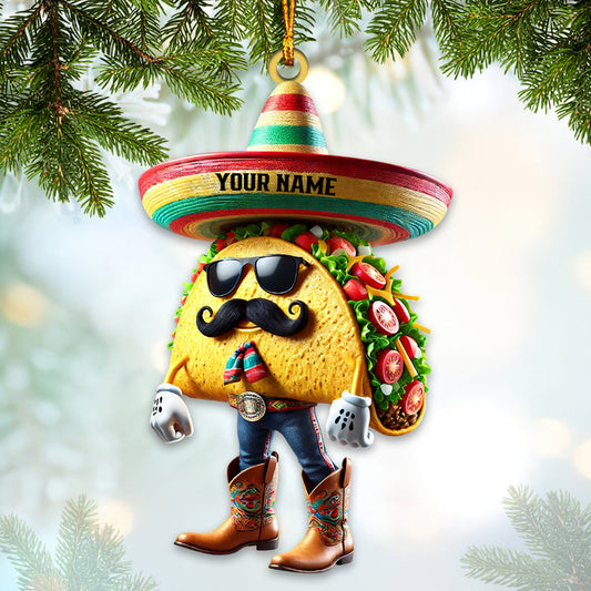 Joycorners Tacos Mexican Home Decor Christmas Ornament, Personalized Ornament 2D Flat LM2211