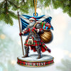 Joycorners Custom Name Scotland Santa Ornament, Christmas Gift for Scotland Lover 2D Flat LM2211