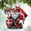 Joycorners Custom Denmark Santa Ornament, Personalized Ornament 2D Flat LM2211