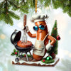 Joycorners BBQ Sausage Christmas Ornament, Personalized Ornament 2D Flat LM2211