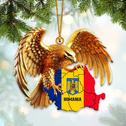 Joycorners Romania Ornament, Personalized Ornament 2D Flat LM2211