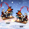 Joycorners Custom Name Piano Santa Ornament, Christmas Gift Decoration65 2D Flat LM2111