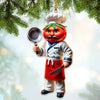 Joycorners Custom Name Chef Ornament, Christmas Gift for Cooking Lover54 2D Flat LM2111