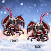 Joycorners Custom Name Santa Dragon Ornament, Christmas Gift for Dragon Lover 2D Flat LM2111