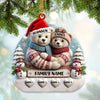 Joycorners Custom Name Family Bear Christmas Ornament, Family Christmas Gift 2D Flat LM2111