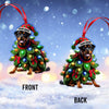 Joycorners Custom Name Rottweiller Ornament, Dog Christmas Gift Decoration 2D Flat LM2111