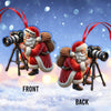 Joycorners Custom Name Santa Microscope Ornament, Microscope Love Christmas Decoration 2D Flat LM2111