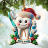 Joycorners Custom Name Ornament, Dental Christmas 2D Flat LM2211