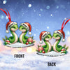 Joycorners Custom Name Christmas Couple Ornament, Lover Christmas Gift 2D Flat LM2111