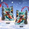 Joycorners Santa White Water Rafting Christmas Ornament, Personalized Ornament 2D Flat LM2211