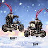 Joycorners Custom Name Santa Bike Ornament, Christmas Gift Decoration 2D Flat LM2111