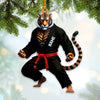 Joycorners Custom Name Jiu Jutsu Tiger Ornament, Jiu Jutsu Christmas Gift 2D Flat LM2211