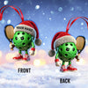 Joycorners Custom Name Pickle Ball Ornament, Christmas Gift Decoration48 2D Flat LM2111