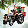 Joycorners Custom Name Santa Truck Ornament, Santa Christmas Gift Decoration 2D Flat LM2111