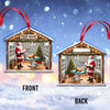 Joycorners Pet Shop Santa Christmas Ornament, Personalized Ornament 2D Flat LM2211