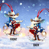 Joycorners Custom Name American Ornament, America Love Christmas Decoration 2D Flat LM2111