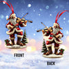 Joycorners Santa Violin Christmas Ornament, Personalized Ornament 2D Flat LM2211