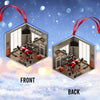 Joycorners Santa Fitness Room Christmas Ornament, Personalized Ornament 2D Flat LM2211