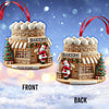 Joycorners Santa Bakery Christmas Ornament, Personalized Ornament 2D Flat LM2211