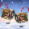 Joycorners Santa Trailer Christmas Ornament, Personalized Ornament 2D Flat LM2211