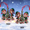 Joycorners Custom Name and Photo Couple Ornament, Couple Christmas Tree Gift 2D Flat LM2111