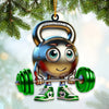 Joycorners Custom Name Gym Ornament, Gym Work Out Christmas Gift 2D Flat LM2111
