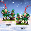 Joycorners Lucky Leprechaun In Green Leotards Home Decor Christmas Ornament, Personalized Ornament 2D Flat LM2211