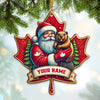 Joycorners Custom Name Ornament, Canada Santa 2D Flat LM2211