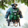 Joycorners Custom Ornament, Police Symbol Ornament, Christmas Decor 2D Flat LM2211