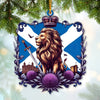 Joycorners Scotland Flag And Lion Ornament 2D Flat LM2211