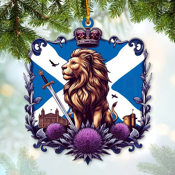 Joycorners Scotland Flag And Lion Ornament 2D Flat LM2211