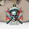 Joyccorners Custom Name Ornament, Skull Chef 2D Flat LM2111