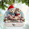 Joycorners Custom Name Family Bear Christmas Ornament, Family Christmas Gift 2D Flat LM2111